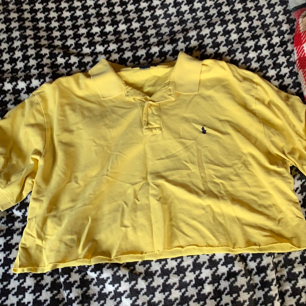 Bring yellow cropped polo